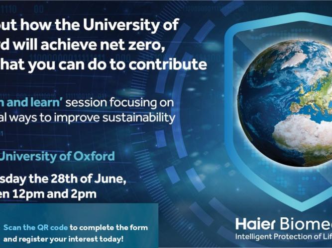 Main poster for the sustainability event