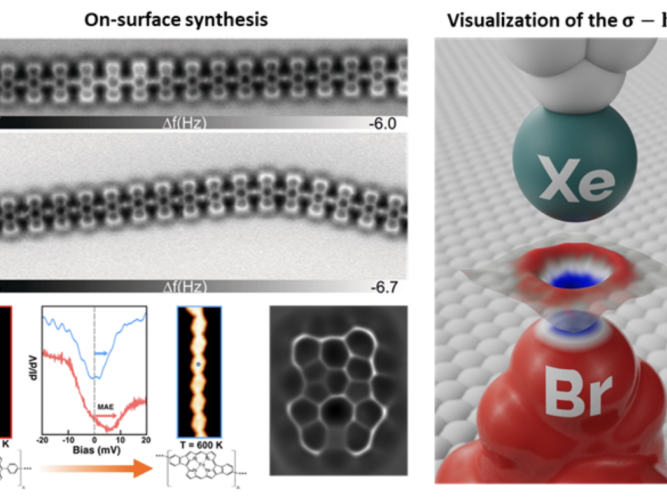 images showing on-surface synthesis and visualisation of the sigma hole