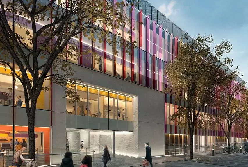 A Photograph of the New Biochemistry Building where Kavli Institute is located.