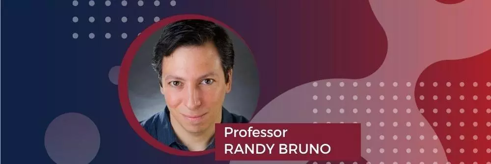 banner image with a photograph of professor randy bruno.